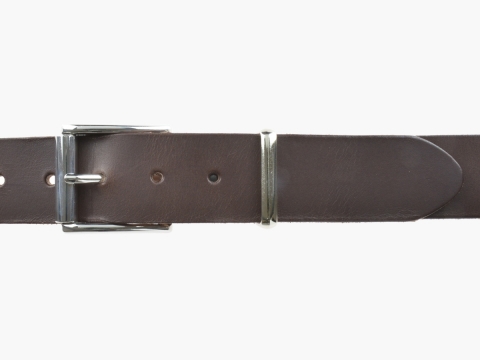 BULLJEANS N°10 | Ceinturon en cuir Homme couleur marron boucle a rouleau