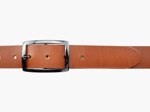 BULLJEANS35 N°6 | Ceinture cognac boucle rectangle couleur canon de fusil  2