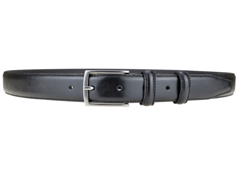 GAROT CLASSIQUE | N°1 Ceinture habillée noire piqûre sellier, indémodable 2