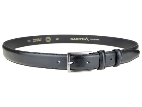 GAROT CLASSIQUE | N°1 Ceinture habillée noire piqûre sellier, indémodable 4