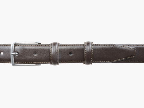 GAROT CLASSIQUE | N°1 Ceinture habillée marron piqûre sellier, indémodable 2