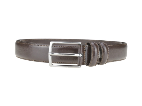 GAROT CLASSIQUE | N°1 Ceinture habillée marron piqûre sellier, indémodable 3