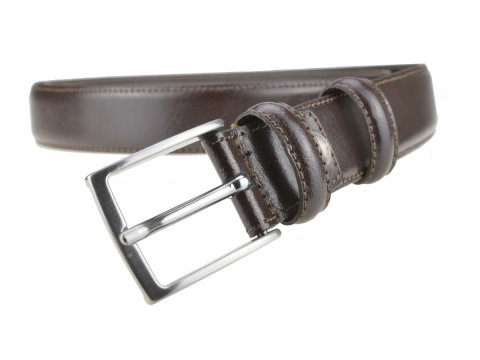 GAROT CLASSIQUE | N°1 Ceinture habillée marron piqûre sellier, indémodable 4