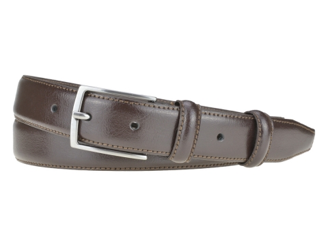 GAROT CLASSIQUE | N°1 Ceinture habillée marron piqûre sellier, indémodable 5