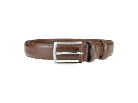 GAROT CLASSIQUE 35MM | N°2 Ceinture habillée marron piqûre sellier, trés chic 5