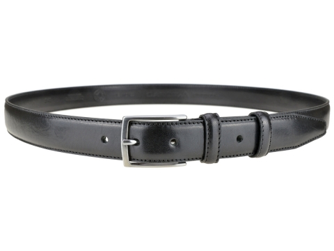 GAROT CLASSIQUE 35MM | N°2 Ceinture habillée noire piqûre sellier, trés chic 2