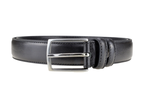 GAROT CLASSIQUE 35MM | N°2 Ceinture habillée noire piqûre sellier, trés chic 3