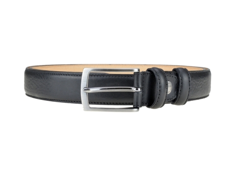 GAROT CLASSIQUE 35MM | N°3 Ceinture habillée noire, piquée, doublure beige 5