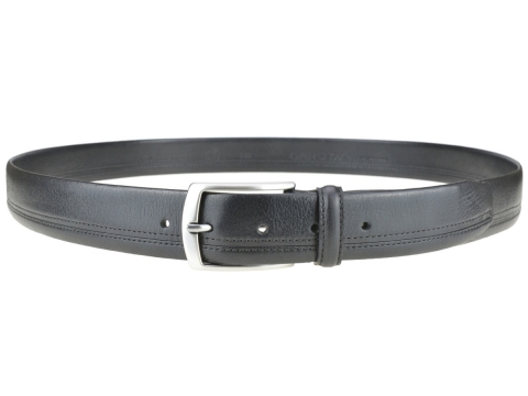 GAROT CLASSIQUE 35MM | N°4 Ceinture moderne noire habillée liseret fin 