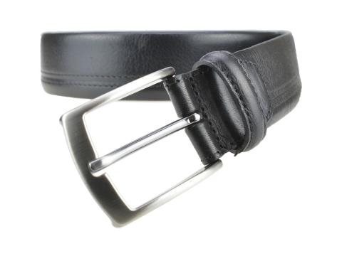 GAROT CLASSIQUE 35MM | N°4 Ceinture moderne noire habillée liseret fin 3