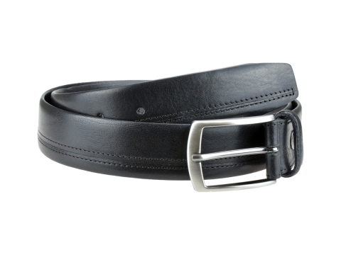 GAROT CLASSIQUE 35MM | N°4 Ceinture moderne noire habillée liseret fin 4