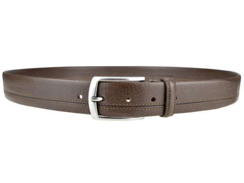 GAROT CLASSIQUE 35MM | N°4 Ceinture moderne marron habillée liseret fin 5