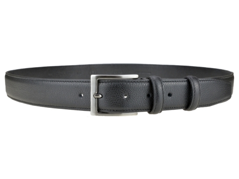 GAROT CLASSIQUE 35MM | N°5 Ceinture en cuir de cerf noire, souple et chic