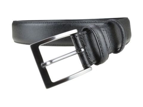 GAROT CLASSIQUE 35MM | N°7 Ceinture noire en cuir finition papyrus 4