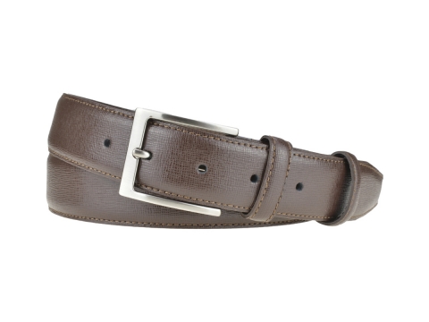 GAROT CLASSIQUE 35MM | N°7 Ceinture marron en cuir finition papyrus 3