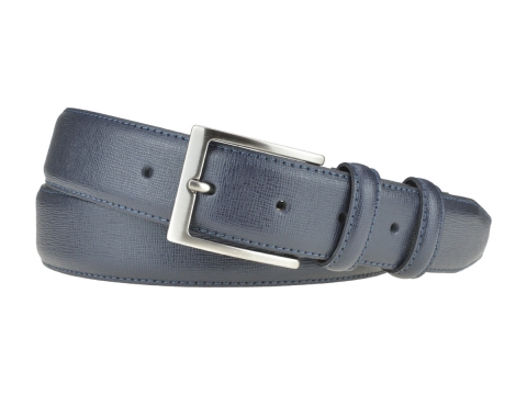 GAROT CLASSIQUE 35MM | N°7 Ceinture bleue en cuir finition papyrus 5