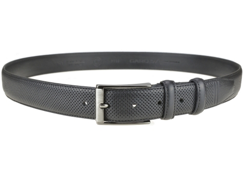 GAROT CLASSIQUE 35MM | N°8 Ceinture noire cuir finition golf, chic et sport