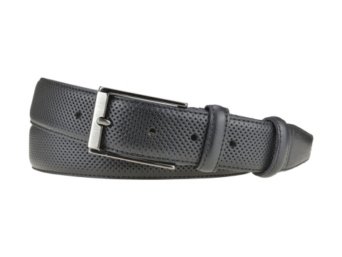 GAROT CLASSIQUE 35MM | N°8 Ceinture noire cuir finition golf, chic et sport 6