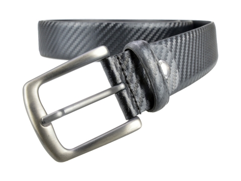 GAROT CLASSIQUE 35MM | N°9 Ceinture noire en cuir, moderne finition carbone 4