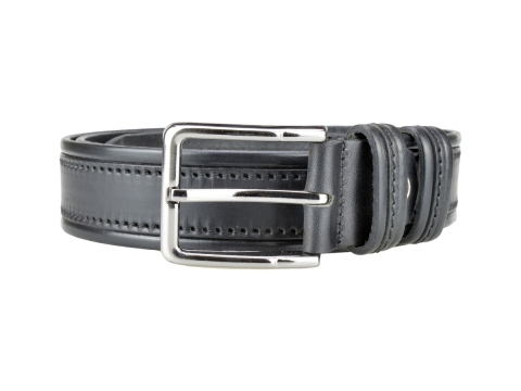 GAROT TENDANCE 35MM | N°13 Ceinture noire cuir finition en pointe