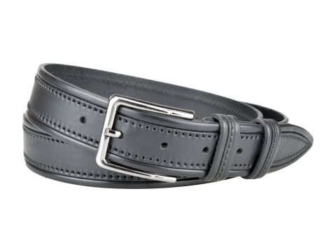 GAROT TENDANCE 35MM | N°13 Ceinture noire cuir finition en pointe 2