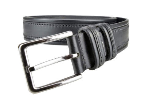 GAROT TENDANCE 35MM | N°13 Ceinture noire cuir finition en pointe 6