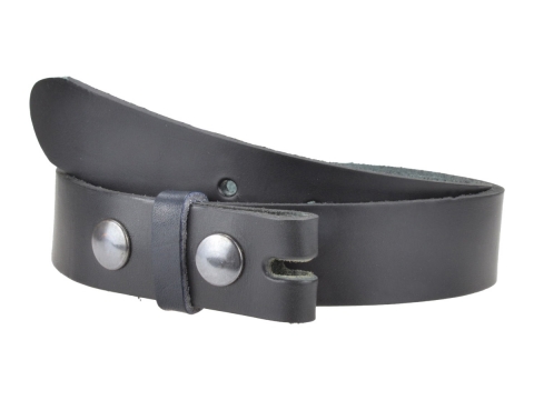 Ceinture sans boucle en cuir largeur 3 cm couleur Noir