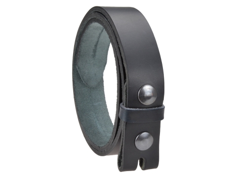 Ceinture sans boucle en cuir largeur 3 cm couleur Noir 2