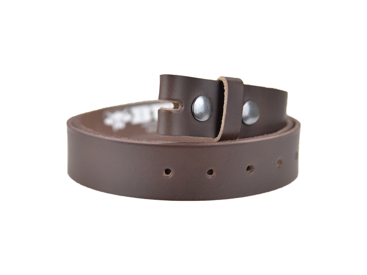 Ceinture sans boucle en cuir pour boucle de 3.5 cm couleur marron