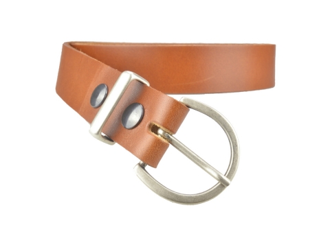 BULLJEANS35 Femme | N°7 Ceinture jeans couleur cognac boucle ronde pour femme 3