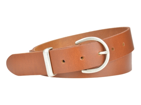 BULLJEANS35 Femme | N°7 Ceinture jeans couleur cognac boucle ronde pour femme 4