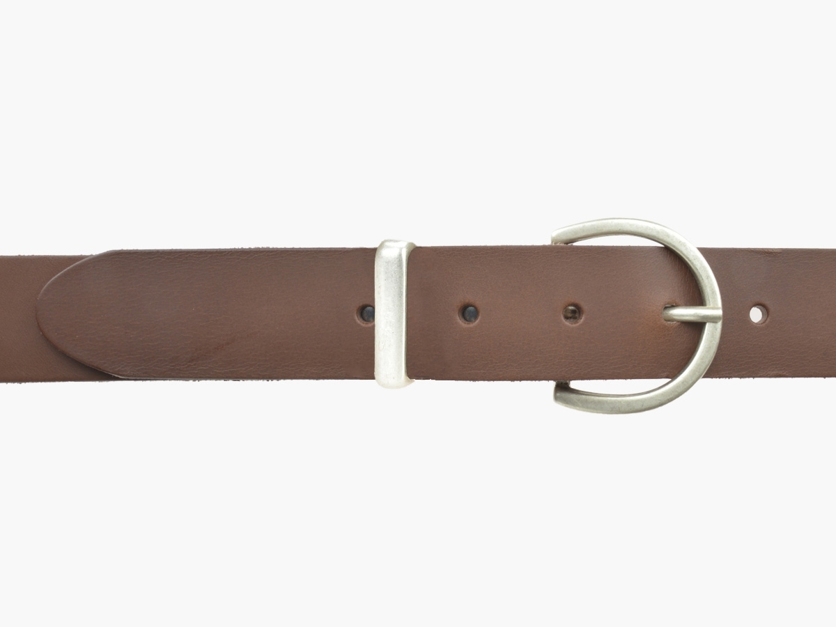 BULLJEANS35 Femme | N°7 Ceinture jeans couleur châtaigne boucle ronde pour femme 2