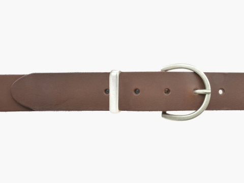 BULLJEANS35 Femme | N°7 Ceinture jeans couleur châtaigne boucle ronde pour femme 2