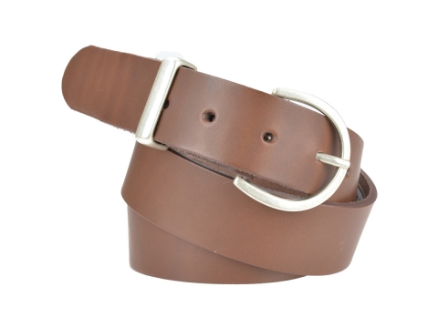 BULLJEANS35 Femme | N°7 Ceinture jeans couleur châtaigne boucle ronde pour femme 3