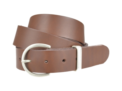 BULLJEANS35 Femme | N°7 Ceinture jeans couleur châtaigne boucle ronde pour femme 4
