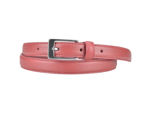 Ceinture femme, fine, habillée chic et discrète de couleur rouge rubis 5