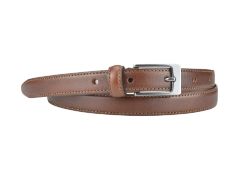 Ceinture femme, fine, habillée chic et discrète de couleur marron