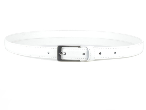 Ceinture femme, fine, habillée chic et discrète de couleur blanche 3