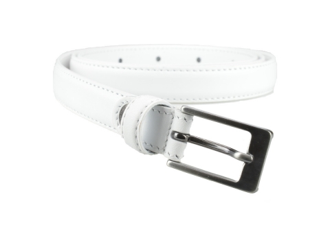 Ceinture femme, fine, habillée chic et discrète de couleur blanche 6