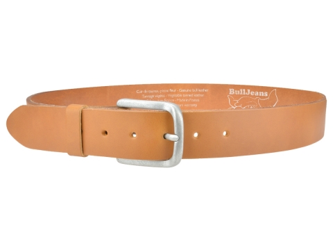 BULLJEANS40 Femme | N°4 Ceinture cuir couleur camel pour jeans argent passant cuir 4