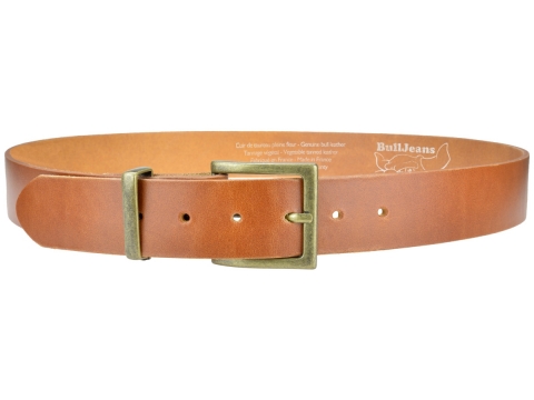 BULLJEANS40 Femme | N°6 Ceinture jeans couleur cognac boucle laiton carrée 5