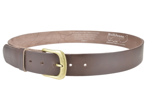 BULLJEANS40 Femme | N°7 Ceinture marron jeans boucle laiton fer à cheval 2