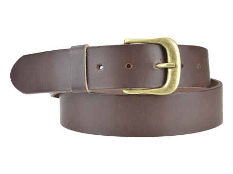 BULLJEANS40 Femme | N°7 Ceinture marron jeans boucle laiton fer à cheval 5