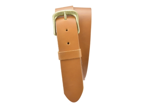 BULLJEANS40 Femme | N°7 Ceinture camel jeans boucle laiton fer à cheval 4