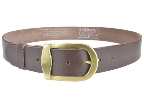 BULLJEANS40 Femme | N°8 Ceinture marron jeans femme boucle laiton massif 3