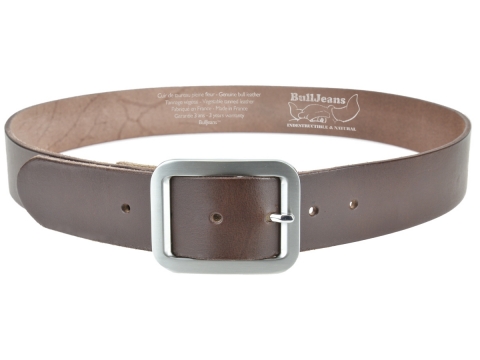 BULLJEANS40 Femme | N°10 Ceinture marron jeans boucle rectangle brossée 2