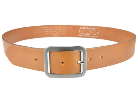 BULLJEANS40 Femme | N°10 Ceinture camel jeans boucle rectangle brossée 4