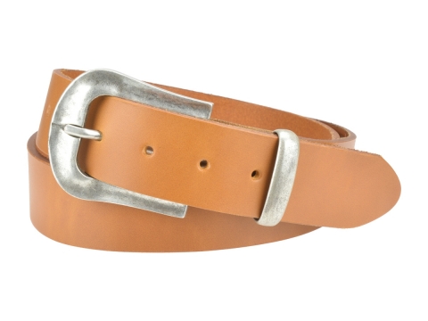 BULLJEANS N°05 | Ceinturon Western en cuir couleur camel boucle finition argent 4